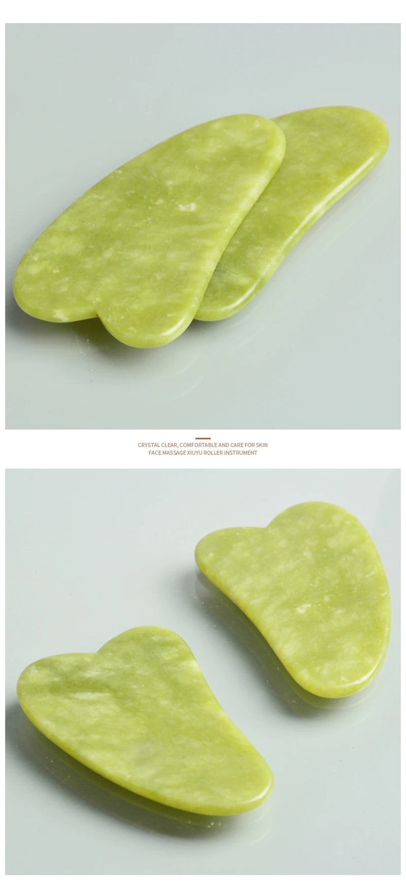 Lunevara Jade Ritual Set 🌿 Gua Sha & Face Roller (Natural Jade)